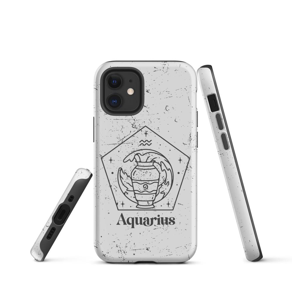 Aquarius Zodiac iPhone 12 mini Tough Case - Matte Finish - https://ascensionemporium.net